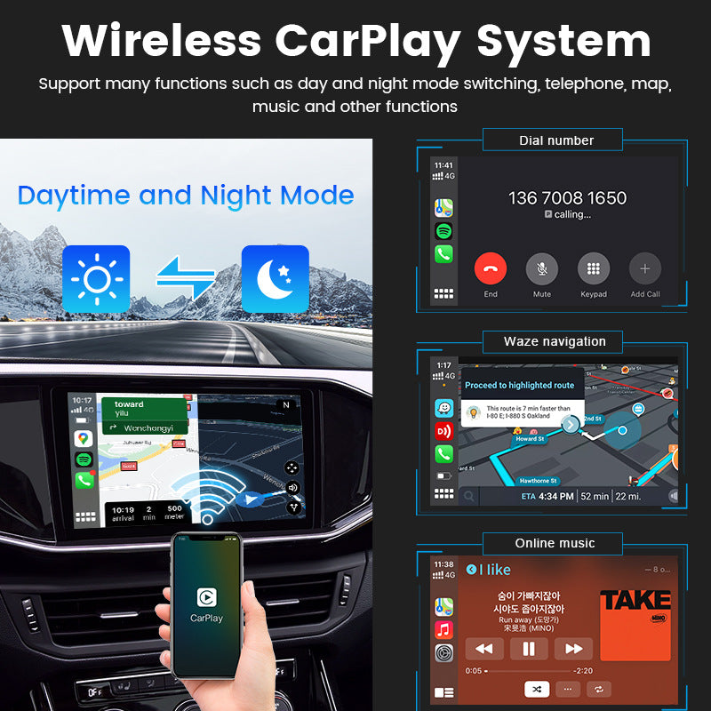Carlinkit 4.0 Car Connect Original Car Wired to Wireless CarPlay Android Auto Box - Edwins Mechanic Shop LLC